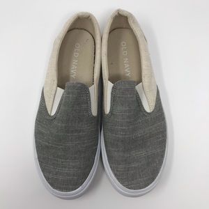 Old Navy Slip-On Sneakers (Gray and Cream)